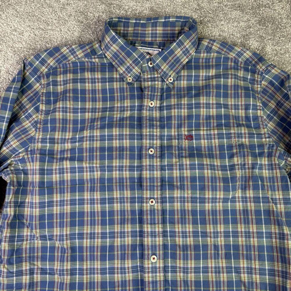 Southern Tide Shirt Men’s Medium Multi Colored Plaid Long Sleeve Classic Fit